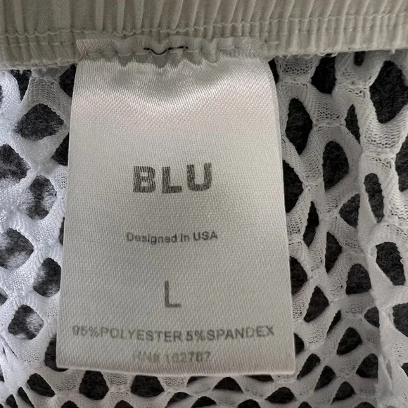 BLU White Fishnet Mesh Fringe Midi Skirt Asymmetrical Hem Large Coastal Festival - Picture 6 of 6